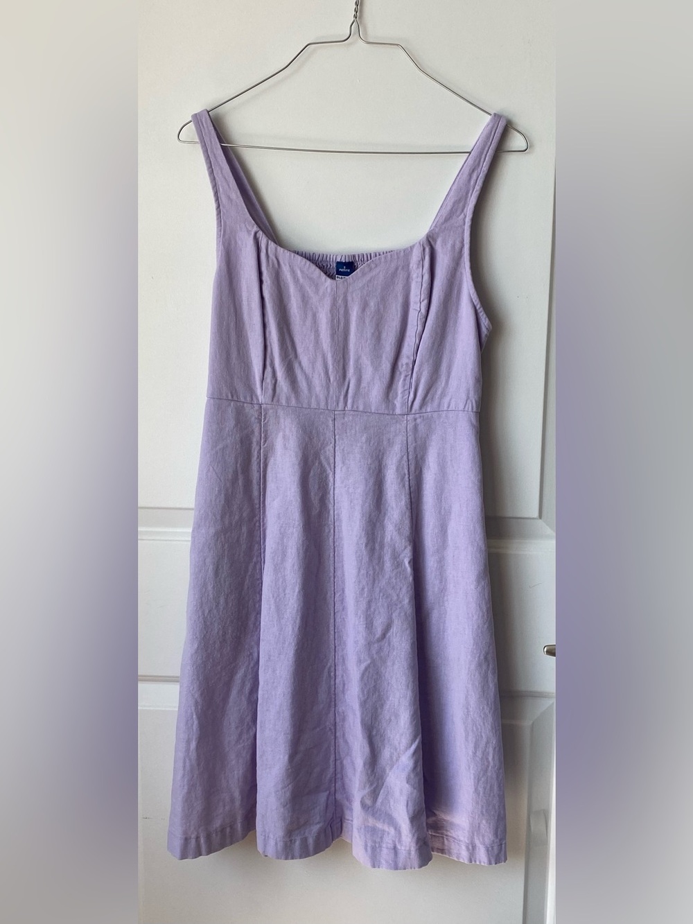 Old Navy Linen Lavender Sleeveless Fit-and-Flare Dress